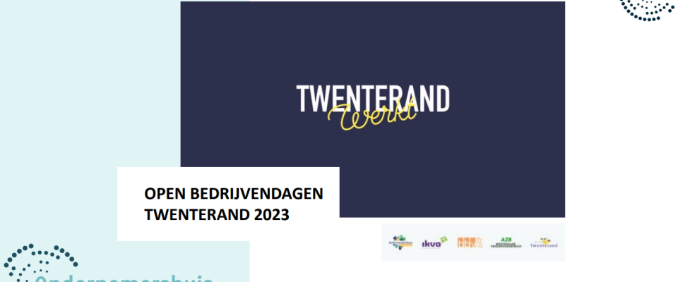 Open Bedrijvendagen Twenterand; meedoen?